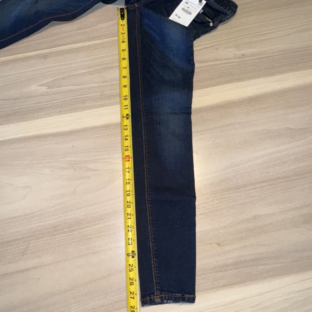 NWT Zara Woman Dark Wash Blue Denim Skinny Jeans Women's 2 - Picture 6 of 7